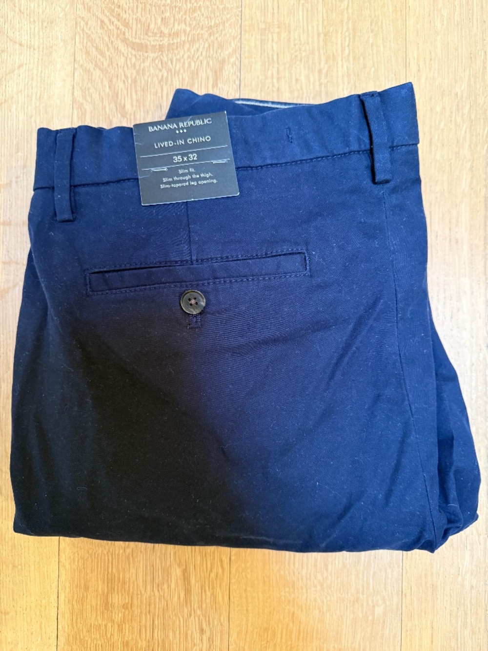 Banana Republic Men’s Navy Lived In Chino 35x32